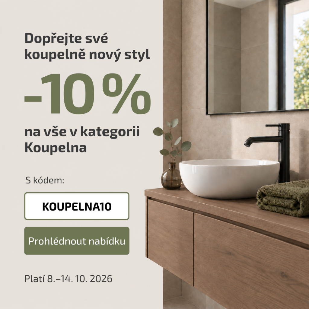 Sleva 10 % na kategorii Koupelna
