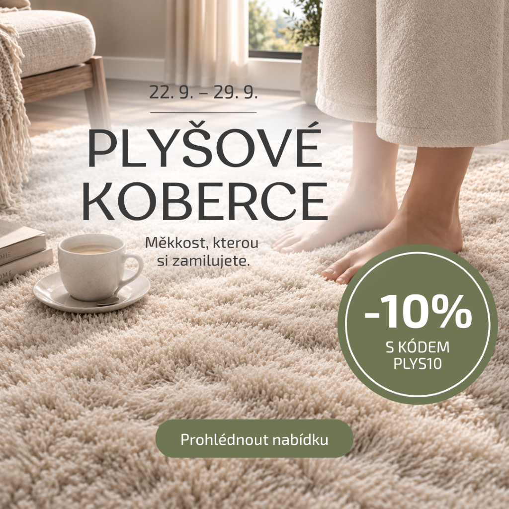 Plyšové koberce - sleva 10 %